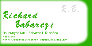 richard babarczi business card
